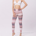 Comodo spandex funky fitness stripe women yoga leggings